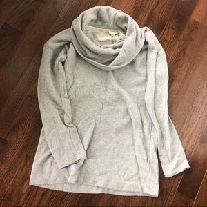 Grey cowl neck tunic sweatshirt